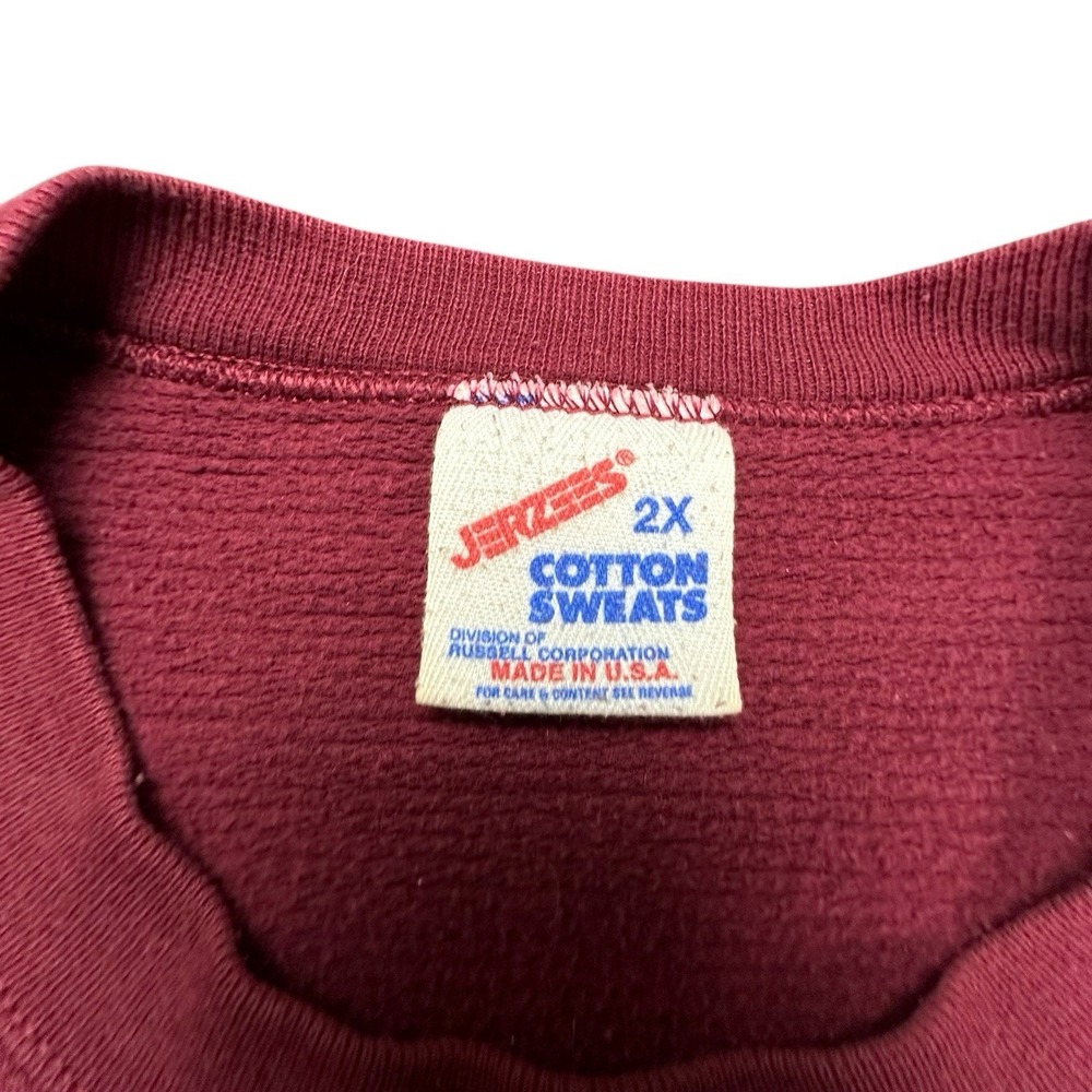 Vintage Hilton Head Island Crimson Red Golf Crewneck Sweatshirt Mens 2XL Jerzees - Picture 6 of 14